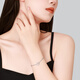 Chao Acer Interlocking Platinum Bracelet for Women PT950 Hand Jewelry Stacked Squares as a Gift for Girlfriend Priced at RMB 450, 4.3g, Chain Length Approximately 16cm + Tail Chain