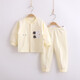 Snoopy Baby Unterwäsche Set reines Baumwollbaby geteilt Herbstkleidung und Herbsthose Baumwolle Kinder Heimkleidung süße Frühlings- und Herbst -Pyjamas Pink 12034 90