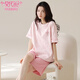 
Modal pure cotton pajamas for women in summer thin round neck short sleeve shorts sweet casual student home clothing set can be worn outside Z9855 M [recommended to wear 80-100Jin [Jin equals 0.5 kg]]