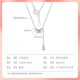 Chinese jewelry pt950 acacia platinum necklace plain chain clavicle set chain birthday gift for girlfriend and wife platinum acacia bean set chain weight about 6.5g