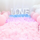 
Zi Jiafu simulated rose petal wedding table decoration hand-spreading flowers Valentine's Day proposal to create romantic wedding room decoration supplies color pack (about 100 pieces) petals