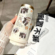 Juechu German imported quality Happy puppy thermos stainless steel student special coffee cup for hand-carrying new men's DX1047 bow ink cat + lanyard ceramic inner liner
