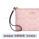 蔻驰（COACH）16 经典品牌标志 人造革 手拿包 小号 女款 粉色 基础装(包+防尘袋)