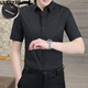 Camisa de manga corta de Lilang para hombres en verano Nuevo negocio de lujo de lujo casual sin hierro fino