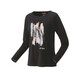 YONEX Women's Long Sleeve T-shirt Outdoor Sports Top Women's Sweat-absorbing Quick Drying Cool 16813 (590) Felt Blue S