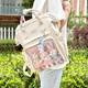 CinvaiKrose official website Xiaoc/k student comic exhibition backpack pain bag women 2025 new large capacity travel backpack lightweight schoolbag cream white