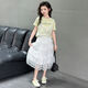 Girls' fashionable sweet lace skirt 2025 summer new Korean version of children's versatile egg skirt 150