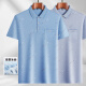 Hengyuanxiang im mittleren Alter von Herren Revers kurzärmelig T-Shirt Daddy Anzug Sommerdünn Polo-Hemd mittlere und ältere Eisseide halbärmelige Männer alte Mann T Ice Seide-9855 Graue echte Tasche M 48/165