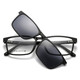 Nuevos gafas de estilo, gafas de sol, día y noche de doble propósito de polarización magnética Espejo, conductor conductor de gafas de sol de pesca clips, 12149 marco + 5 set de clip magnético espejo