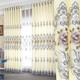 Wen Yijia high-end European water-soluble hollow embroidered curtains finished bedroom and living room thickened blackout bay window balcony curtains 315 yellow - single cloth, not hollow, width 1.9x height 2.7 one piece, punched processing