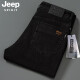Jeep2024 Весенние и осенние густые джинсы мужчины с высокой талией с высокой талией. Случайный бренд крупных брендов с высоким талией.