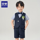 Romon Kinderkleider Boy Abschlussanzug Britische Geburtstagsfeieranzug Flower Boy Performance Anzug 150