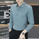
Seven Wolf official website shirt men's long-sleeved new style business small plaid inch shirt high-end summer top slim shirt men 6167 blue gray M _90-110Jin [Jin equals 0.5 kg]