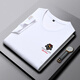 Soodu Shark short-sleeved T-shirt men summer solid color mercerated cotton Paul versatile round neck bright red [pa6176#] L 3x [180--200Jin [Jin equals 0.5 kg]]