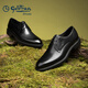Goldlion men's shoes, formal shoes, men's fashionable business leather shoes, comfortable and wear-resistant derby shoes G502740432AAA black 40