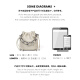 
CinvaiKrose small c/k bag women's 2025 new fashion chain bucket bag genuine leather handheld crossbody bag white White