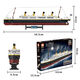 
F Fangcheng FORANGE huge Titanic building block 2 transformed ship model children's difficulty assembly toy Corsair Ship Rules 693 particles Send a string of lights