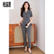 Bai Xien Sales Work Cloth Clothanzuganzug Anzug Erkennen Sie weibliche Sommer 2025 Neues kleines Temperament professioneller Rezeption Manager 9731 Kurzarm schwarzer Anzug + Rock <.Sehe Bild> s