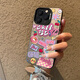 Jueyu Donut English Apple 16 Mobile Case 14plus New 13miniiPhone15 Cute 11promax Women 12 Niche XR7 Internet Celebrity 8 Silicone [Black] Donut English 3893 iPhone 16 plus