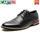 
CARTELO formal three-joint leather shoes business casual men's shoes soft sole soft face cowhide shoes men's genuine leather round toe versatile single shoes 9215 Desert yellow 39