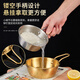 OSPIRO German quality condiment utensils golden rice wine bowl 304 stainless steel bowl with handle snack bowl Korean food restaurant 10.5cm small bowl with handle (silver)