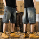 Rankdavid Light Luxury New Brand American Casual Denim Shorts Мужчины носят 5 минут.
