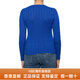 Polo Ralph Lauren拉夫劳伦女士毛衣纯色粗绞花V领针织毛衣女士送女友男友 宝蓝色 XS