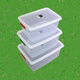 
SHUNFUMEI Extra large capacity extra large thick sealed box Hotel refrigerator freezer storage box Plastic transparent fresh-keeping box 9905 seal 26*18*9