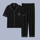 QLTQZQ PAJAMAS Men's Men's Summer Summer Summer delgada de algodón de algodón delgada de algodón de algodón de algodón de algodón de cola de hombres y primavera de primavera y verano en casa G3884 Azul (manga corta) 175 L [recomendado 100-120 Jin [Jin equivale a 0.5 kg]]