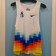 NBA Kids-Nike Sports Track and Field Schnellweste körperliche Untersuchung Atmungsaktives Wettbewerb Anzugstraining Marathon Running Männer und Frauen Nike- [Jagua Stoff Full Pressing Leim Upgrade Version] Weißer Einzelhaken Red Flame 120 Nike-M- [Jagua Fabric] 80-120jin [Jin gleich 0,5 kg]