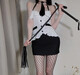 情趣内衣挂脖低胸ol秘书教师制服诱惑性感包臀条纹短裙套装女7029 套装不含袜鞭 均码