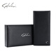Satchi/Satchi Herren-Tasche echtes Leder Business Fashion Multi-Card-Ticket-Clip-Karten-Tasche Jugend vielseitig langer Geldbörse Schwarz