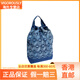 Adidas Clover Clover Full-Druck-Logo Presbyterian großer Kapazität und Bucket Bag Rucksack Rucksack reguläre Frauenstil Blau