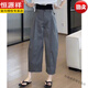 Hengyuanxiang wide-leg pants for women's clothing for summer 2025 spring and autumn new loose small straight nine-point casual pants, high-end brand dark gray + top ten women's clothing brands S (90-100Jin [Jin equals 0.5 kg])