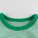 2025 Sommerkoreanische Version von Kinderkleidung Neue Produkte für Kurzärärmel-T-Shirt Striped Baby Cloth Base Hemd Casual Modetrend 9893 Fruchtgrün und weißer Raum 110 cm