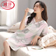 LangSha nightgown for women in summer thin half-sleeved ice real silk sexy summer loose large size pajamas home clothes 9923 L 165