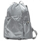 New Balance Mochila de nylon portátil versátil de moda para hombres y mujeres, parejas, plata, plata