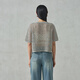Ayilian [gleicher Stil im Einkaufszentrum] Mode gestrickte Pullover für Frauen im Sommer 2025 New altersreduzierende Schlampe Hollow Top Haiyan Blue M.