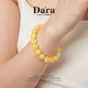 Dara (dara) Russian beeswax bracelet natural white flower honey full of honey unoptimized round bead single circle bracelet for men and women to wear as a Valentine's Day gift