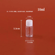 Wilkie -Flaschen, kleine Flaschen, Medizinflaschen, Plastikflaschen, Probenahmeflaschen, Plastikpulver, 50 ml Proben, leere Flaschen, transparente Ladungen, 10 ml Flaschen (10 Stück)