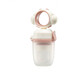 Baby food bite bag Fruit and Vegetable Silicone extrusion molar stick teether baby eating fruit supplementary utensils for home use pink without base 1 pack