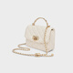 Charles / Keith25 Automne Nouveau produit Chaîne Diamond Handheld Handheld Crossbody Sac Small Square Sac Sac pour femmes CK2-50701608 CRAME LAIS BLANC S