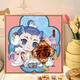 Three-April Tiger Q version Nezha: Devil Child's Sea Digital Oil Painting Diy Ao Bing Nezha Cartoon Animation 2025 Handmade Oil Painting Nezha J1047 50*50cm Solid Wood Inner Frame + Decorative Outer Frame Three Colors