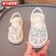Lingkaqi atmungsaktiv und rutschfeste Mädchen Sandalen Süße Bogen Kulomi Sommer Neue Kinderschuhe Anti-Schlupf-Mode-vielseitiges Mädchen DM-9902 Weiß 29 Größe 17.0cm