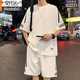 莫代尔夏天薄款冰丝睡衣男款夏季可外穿家居服男士夏款短袖套装2025新款 FKS653卡其 XL 130-150斤
