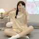 [4591 people collect] Summer hot new pajama set for women's short-sleeved shorts round neck niche cute card 1047 puppy M size (suitable for 80-95 Jin [Jin equals 0.5 kg])