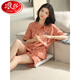 Langsha 2025 Nouveau pyjamas pour les shorts de coton pur d'été pour femmes Le style d'été du printemps et de l'automne peut être porté à l'extérieur de la maison de vêtements à la maison CKE-6172 XL (120-140jin [Jin est égal à 0,5 kg]) Code égal
