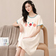 Lexi Beiqi Хлопковое хлопок с короткими рукавами ночной рубашкой Ladies Lamies Home Cartoon Cust Dev H702 170 160 (м)