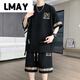 LMAY凌越男装店2025夏季休闲运动套装男士百搭两件套 白色(YYW6195) M (90-110斤)