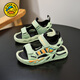 G.Duckkids Little Yellow Duck Boy Sandalen Sommer 2025 Neue Stil kleiner und mittelgroßer Jungen Leichtes weicher Boden Sommer Kinder Beachschuhe 6228 Schwarz und Grün 28 _inner Länge 17,8 cm